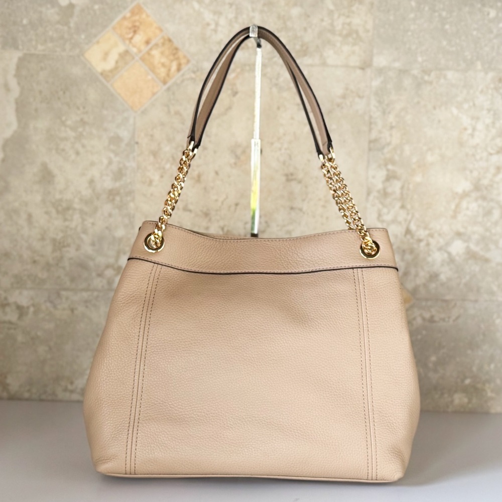 Michael Kors Jet Set Item LG Chain Tote Bag Bisque - Picture 2 of 15